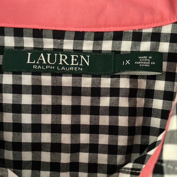 NWOT Ralph Lauren Gingham Checked Shirt, size 1X - Picture 2 of 3